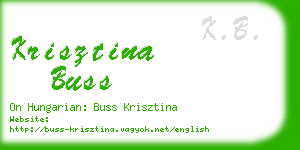 krisztina buss business card